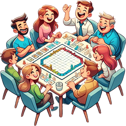 People playing board games together